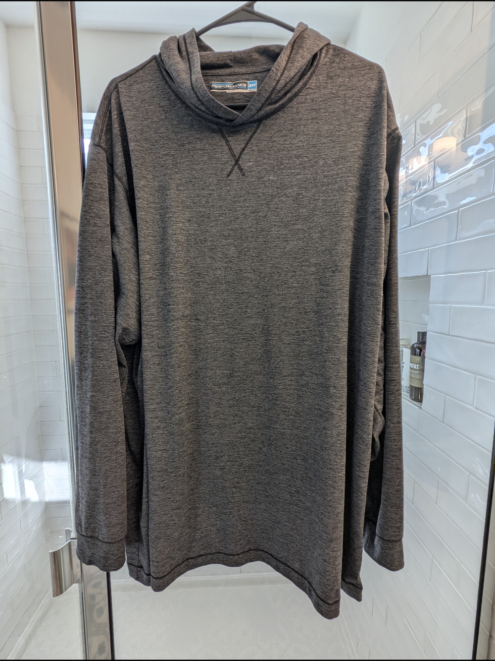 Roundtree & Yorke Men's Dark Heather Gray Crewneck Hoodie